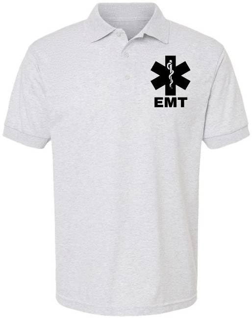 EMT Polo Shirt Emergency Medical Technician First Responder 911 Paramedic Golf Shirt