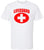 Lifeguard White Cross T-Shirt Premium Cotton Double Sided Print Life Guard On Duty Tee Shirt