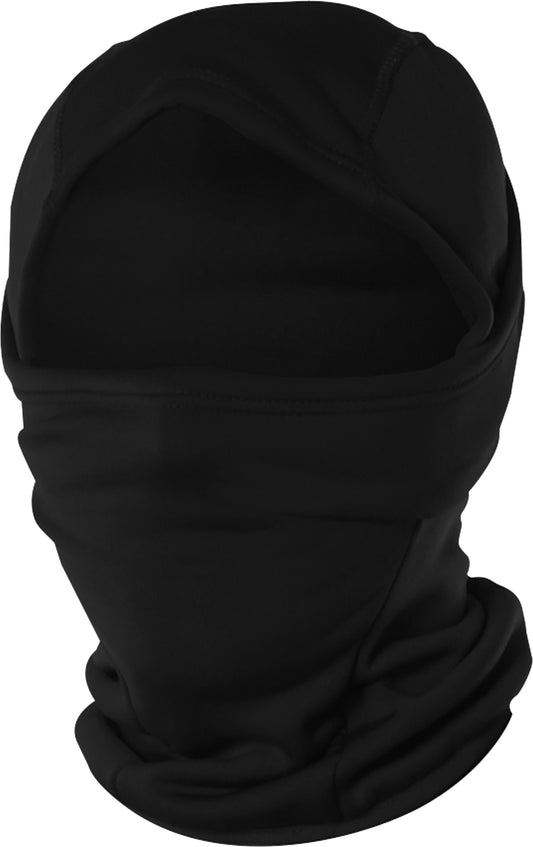 Black - Hinged Helmet Liner Balaclava - Ski Mask - Poly/Spandex