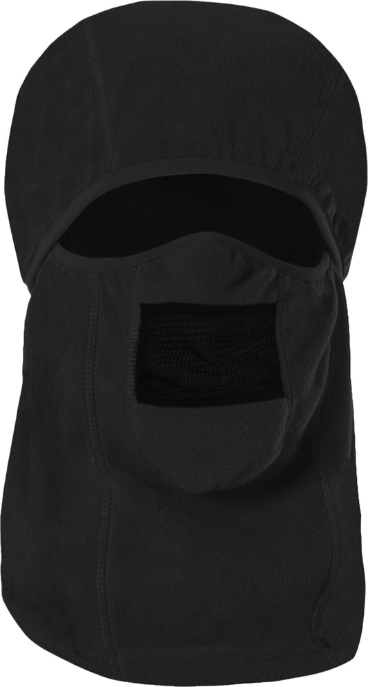 Black Fleece Hinged Vented Balaclava
