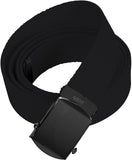 Black - Military Web Belt - Black Buckle