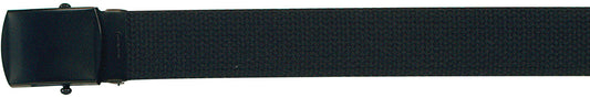 Black - Military Web Belt - Black Buckle