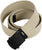 Khaki - Military Web Belt - Black Buckle