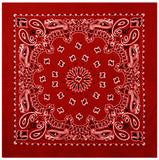 Red - Jumbo Trainmen Paisley Bandana, 100% Cotton, 27