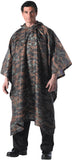 Digital Woodland Camouflage - GI Enhanced Military Style Poncho - Polyester Ripstop