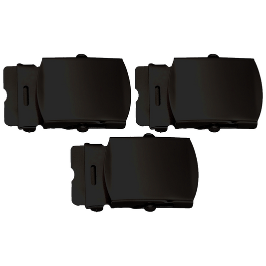Web Belt Replacement Buckle 1.25" Metal Sliding Roller Webbing Webbed Uniform 3 Pack