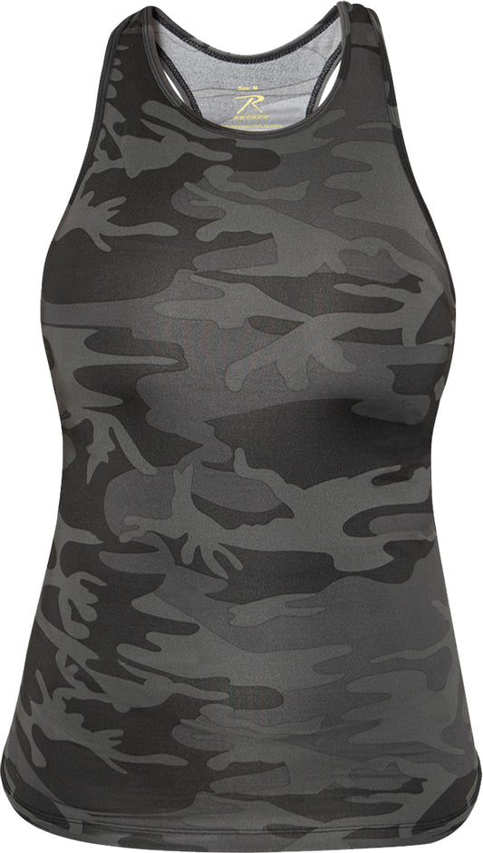 Black Camo - Womens Camo Workout Performance Tank Top