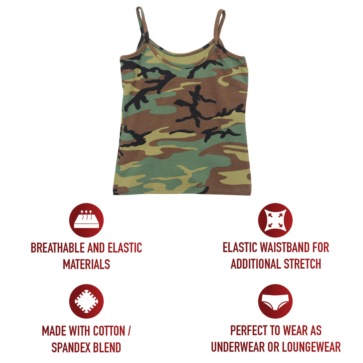 Rothco Woodland Camo "Booty Camp" Booty Shorts & Tank Top Set