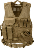Coyote Brown - MOLLE Compatible Cross Draw Tactical Vest
