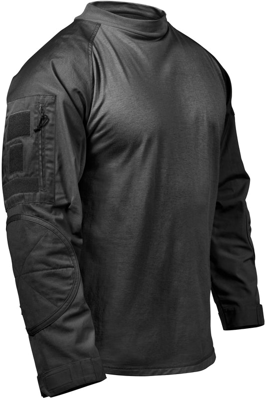 Black - Tactical Combat Shirt Paintball Airsoft Base Layer Top - Men's
