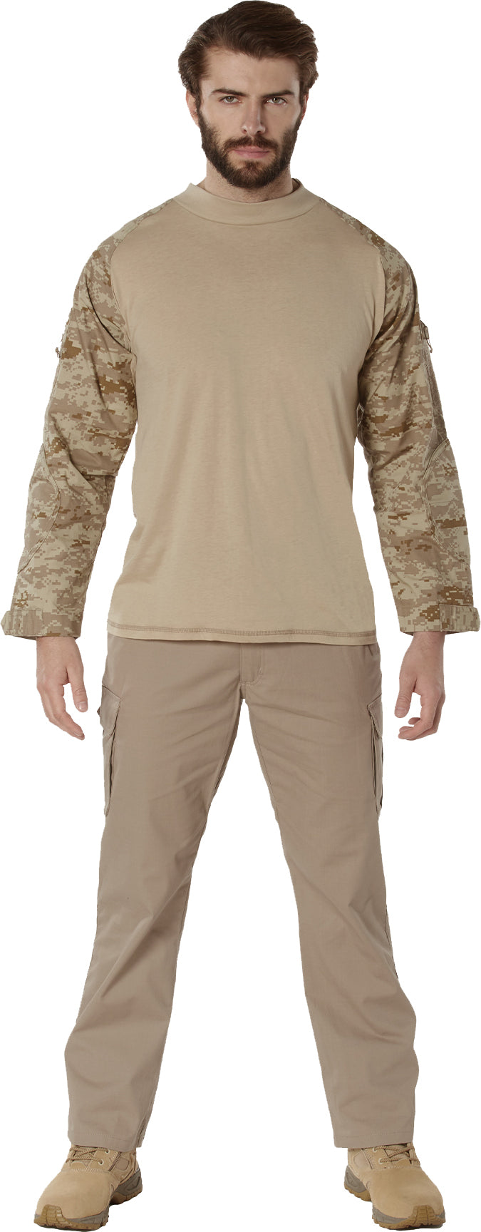 Digital Desert Camo - Tactical Combat Shirt Paintball Airsoft Base Layer Top - Men's