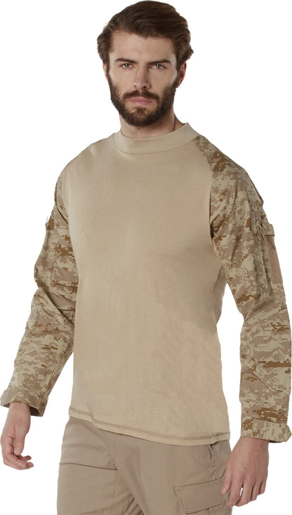 Digital Desert Camo - Tactical Combat Shirt Paintball Airsoft Base Layer Top - Men's