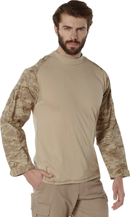 Digital Desert Camo - Tactical Combat Shirt Paintball Airsoft Base Layer Top - Men's