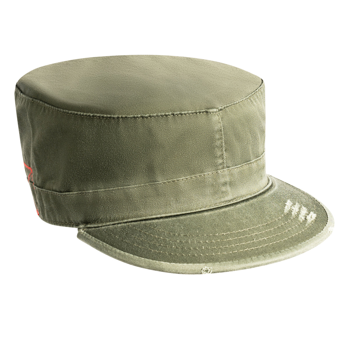 Olive Drab Military Vintage Fatigue Cap - Cotton Poly Washed Army Field Hat