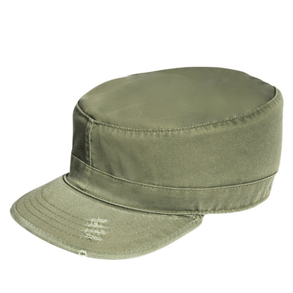 Olive Drab Military Vintage Fatigue Cap - Cotton Poly Washed Army Field Hat