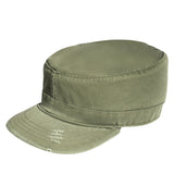 Olive Drab Military Vintage Fatigue Cap - Cotton Poly Washed Army Field Hat