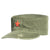 Olive Drab Military Vintage Fatigue Cap with Red Star - Washed Army Field Cap