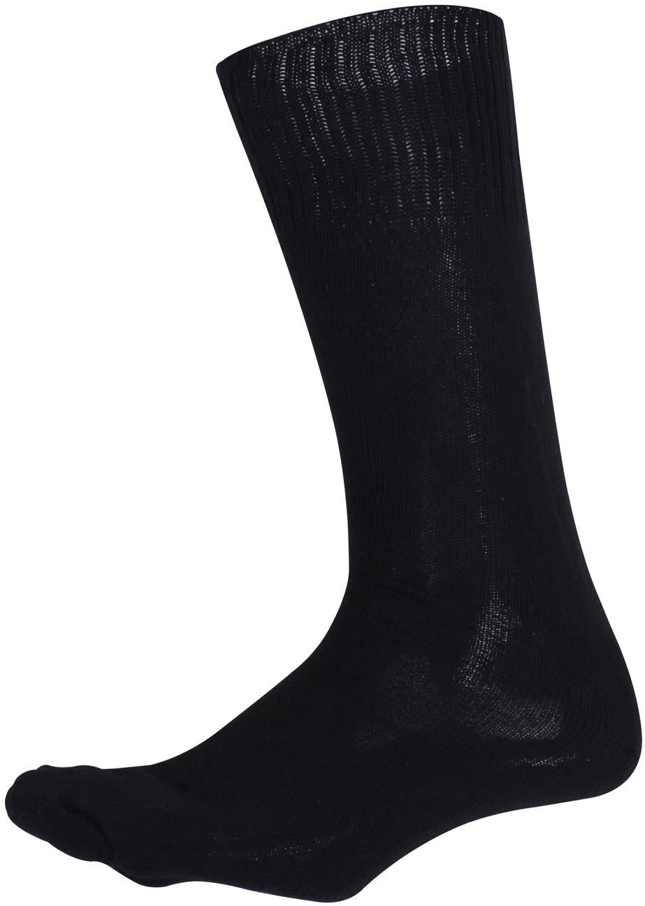 Black - Military GI Cushion Sole Socks Pair - USA Made