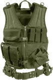 Olive Drab Cross Draw MOLLE Tactical Vest