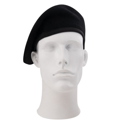Black GI Style Wool Beret