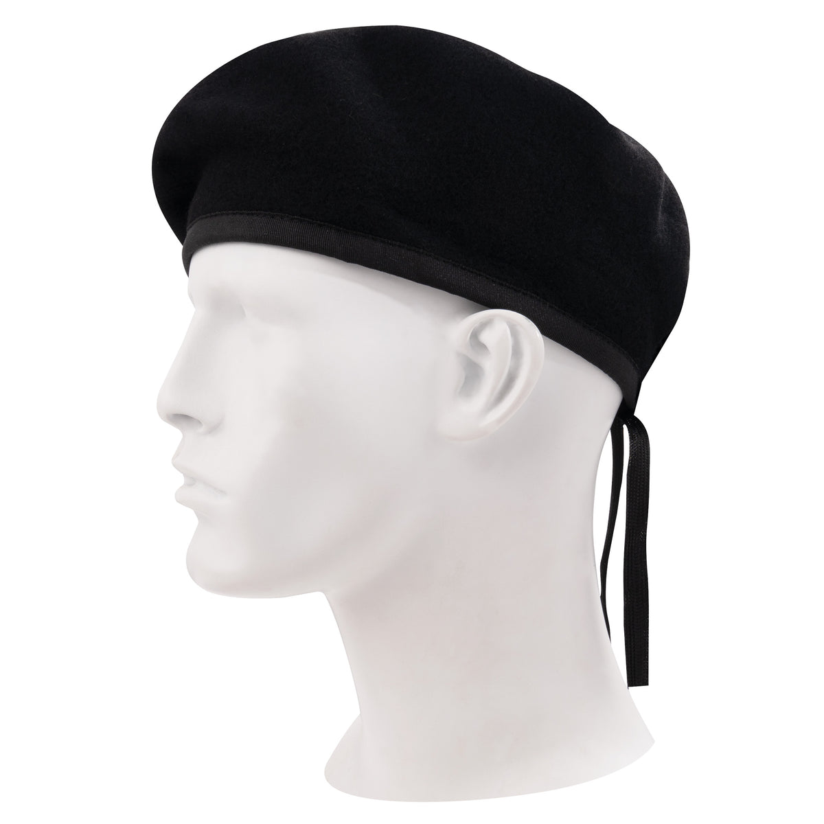 Black GI Style Wool Beret