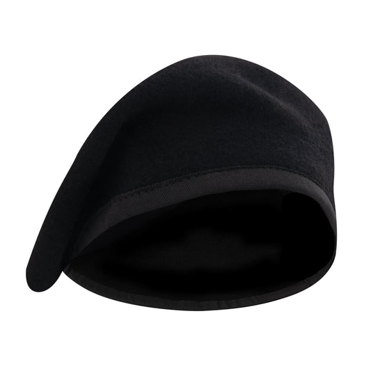 Black GI Style Wool Beret