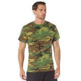 Heavyweight Poly/Cotton Short Sleeve T-Shirt - Woodland Camo