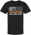 Black USA Flag Thin Line Short Sleeve T-Shirt Patriotic American Support First Responders Tee