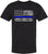 Black USA Flag Thin Line Short Sleeve T-Shirt Patriotic American Support First Responders Tee