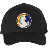Rainbow Unicorn Embroidered Baseball Cap LGBTQ+ Colorful Special Unicorn Love All Hat
