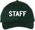 Staff Embroidered Baseball Cap | Large Text Workforce Employee Team Group Structured Hat