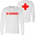 Lifeguard + Long Sleeve T-Shirt Double Sided Printed Unisex Crewneck Duty Guard Pool Watch Shirt
