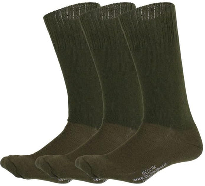 Genuine GI Military Tactical Boot Socks – US Made Wool Blend Cushion Sole Army Moisture-Wicking Combat Socks (3-Pack)