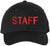 Staff Embroidered Baseball Cap | Large Text Workforce Employee Team Group Structured Hat