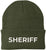 Sheriff Embroidered Beanie Hat USA Army Uniform Police 100% Acrylic Knit Winter Watch Cap