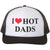 I Heart Hot Dads Embroidered Trucker Hat Funny Gag Love Fathers Day Gift Funny Mesh & Snap Back Cap