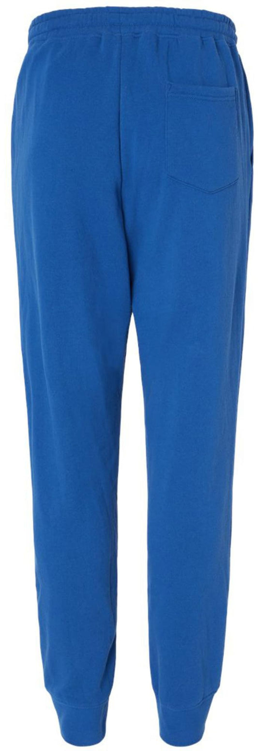 New York Printed Jogger Sweatpants Fleece Lounge Athletic Pants Cotton Polyester, Royal Blue
