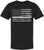 Black USA Flag Thin Line Short Sleeve T-Shirt Patriotic American Support First Responders Tee