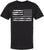 Black USA Flag Thin Line Short Sleeve T-Shirt Patriotic American Support First Responders Tee