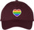 Rainbow Heart Embroidered Baseball Cap LGBTQ+ Pride Love Colors All Gender Structured Hat