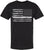 Black USA Flag Thin Line Short Sleeve T-Shirt Patriotic American Support First Responders Tee