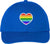 Rainbow Heart Embroidered Baseball Cap LGBTQ+ Pride Love Colors All Gender Structured Hat