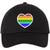 Rainbow Heart Embroidered Dad Hat LGBTQ+ Pride Fashion Gender Neutral Adjustable Baseball Cap