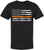 Black USA Flag Thin Line Short Sleeve T-Shirt Patriotic American Support First Responders Tee