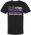 Black USA Flag Thin Line Short Sleeve T-Shirt Patriotic American Support First Responders Tee