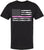 Black USA Flag Thin Line Short Sleeve T-Shirt Patriotic American Support First Responders Tee
