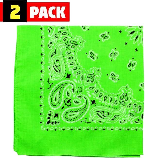 Trainmen Paisley Bandana Head Scarf Do-rag 100% Cotton Bandanna Cover 22" x 22", 2 Pack