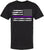 Black USA Flag Thin Line Short Sleeve T-Shirt Patriotic American Support First Responders Tee