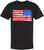 Black USA Flag Thin Line Short Sleeve T-Shirt Patriotic American Support First Responders Tee