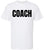 Coach T-Shirt | Sports Team Staff Uniform Crewneck Shirt for Trainers, Instructors & Athletics Dept 100% Cotton Short Sleeve